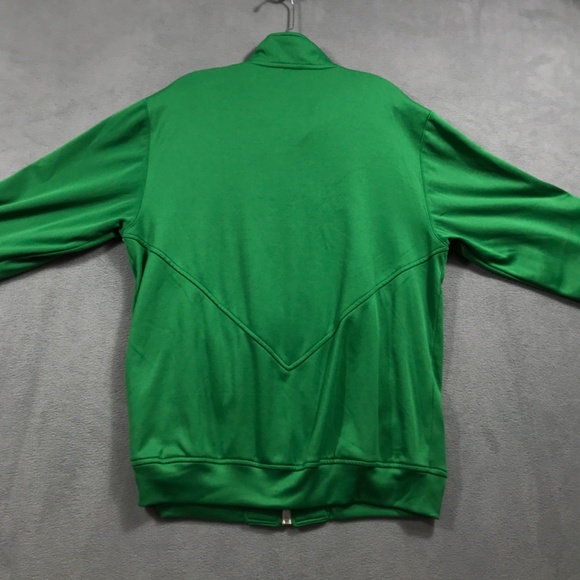 Celtics Adidas Track Jacket Full Zip Polyester Stretch Green Gray Mens Medium - Picture 5 of 9